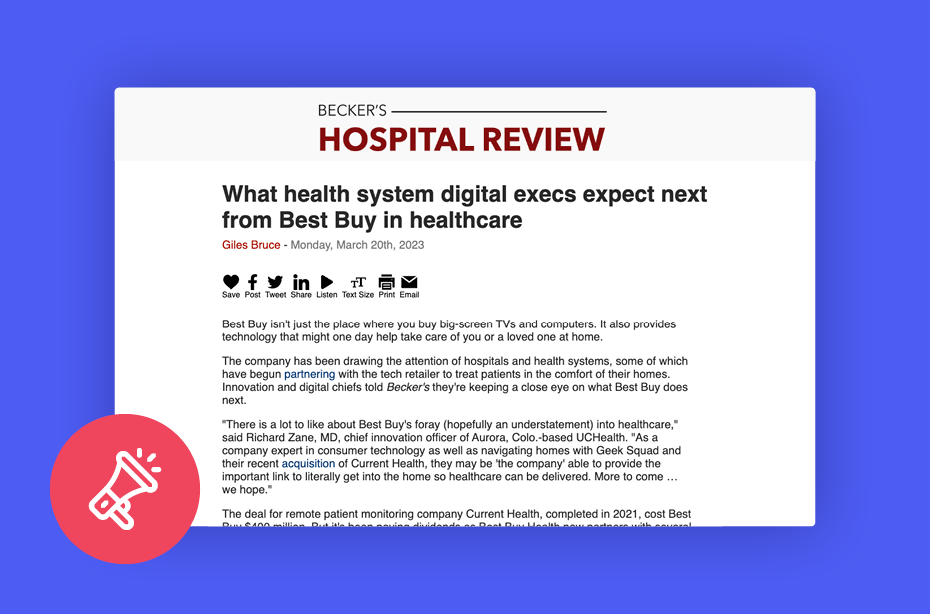 What Health System Digital Execs Expect Next from Best Buy in Healthcare